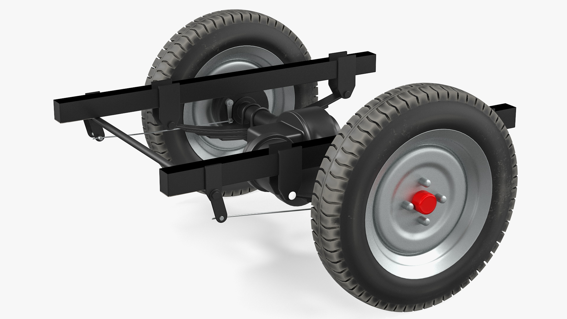 Tricycle Rear Axle with DC Motor 3D