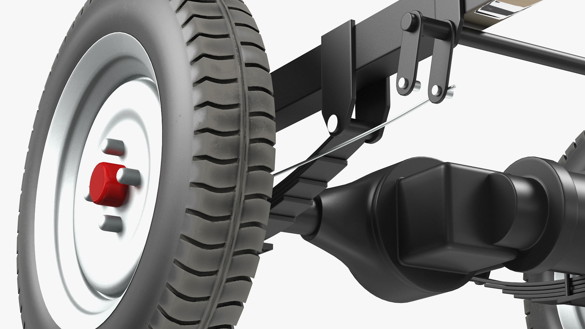 Tricycle Rear Axle with DC Motor 3D