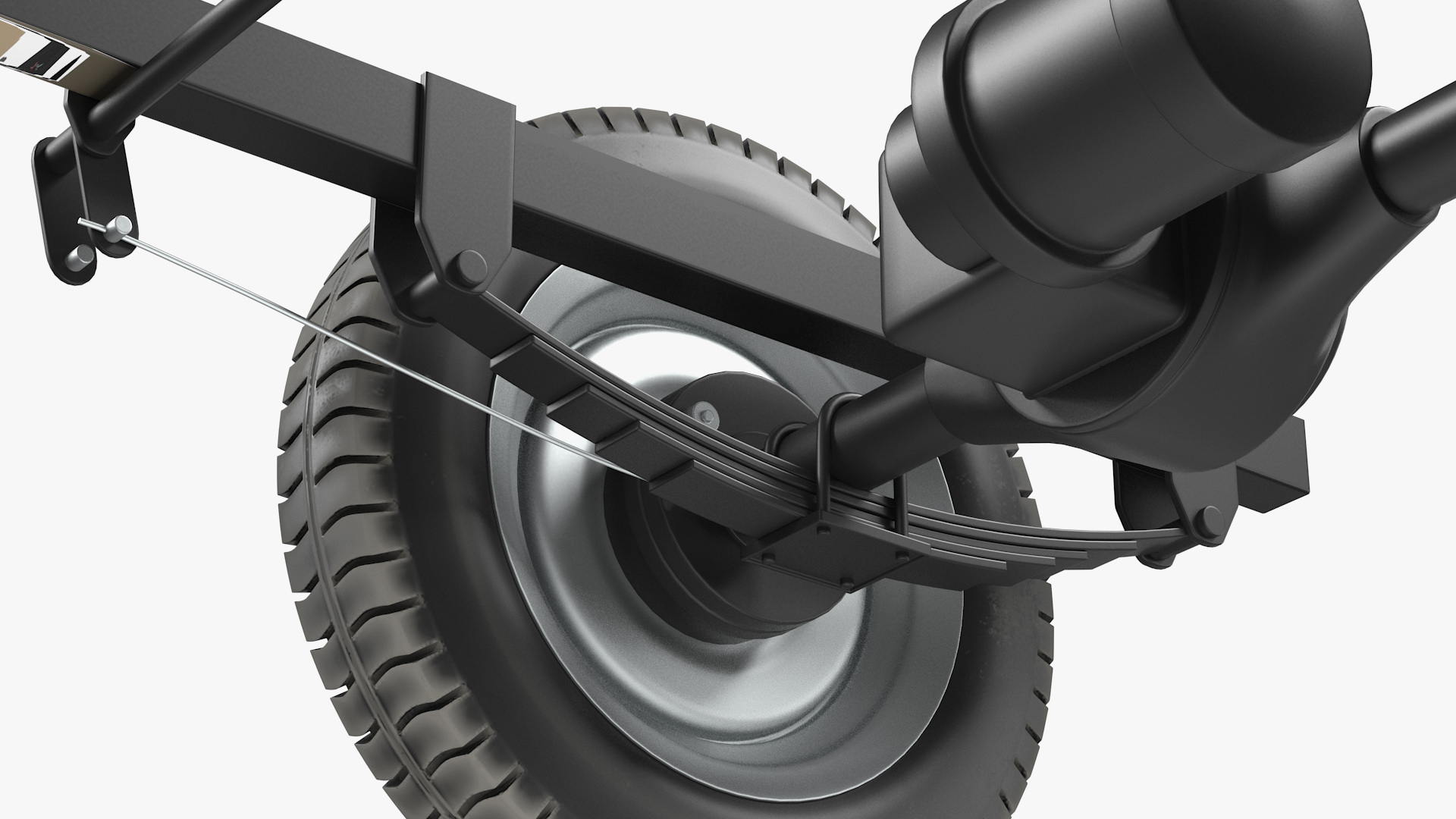 Tricycle Rear Axle with DC Motor 3D