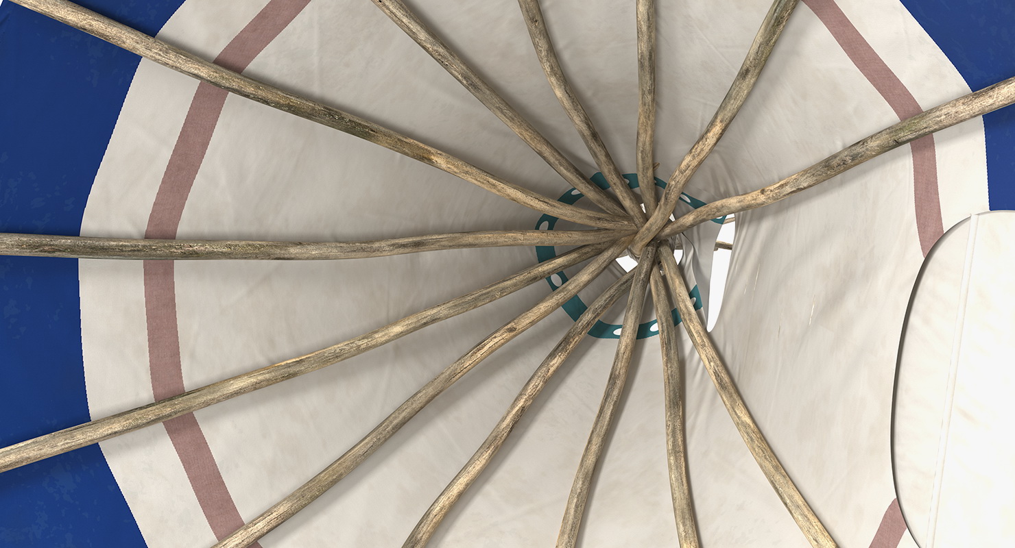 3D model Traditional Canvas Teepee
