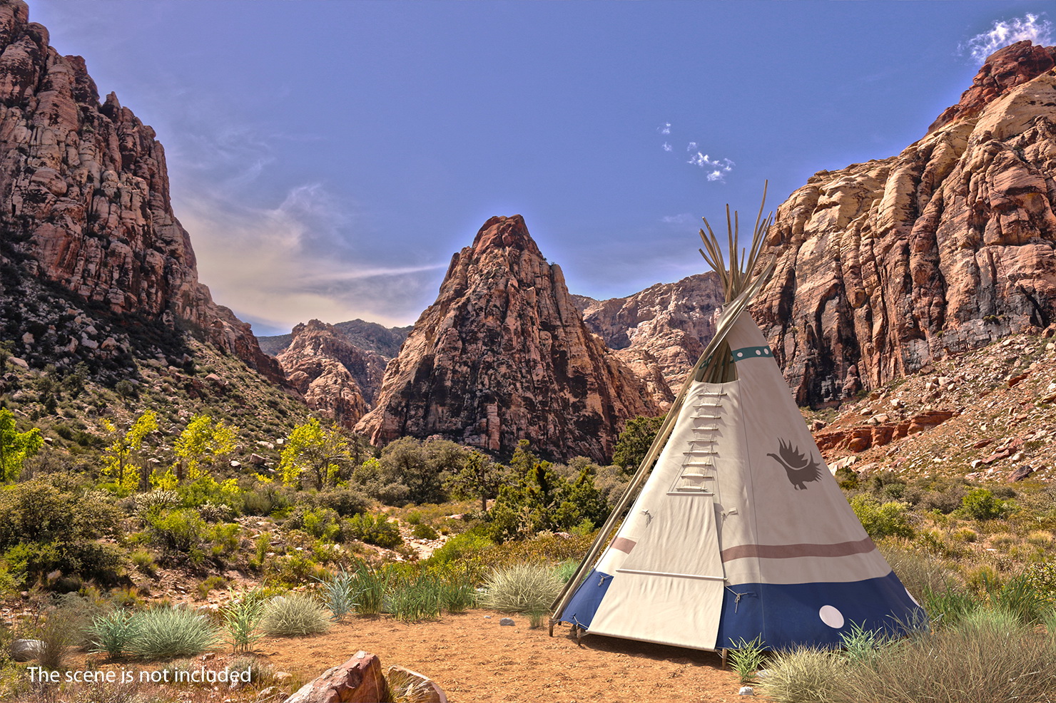 3D model Traditional Canvas Teepee