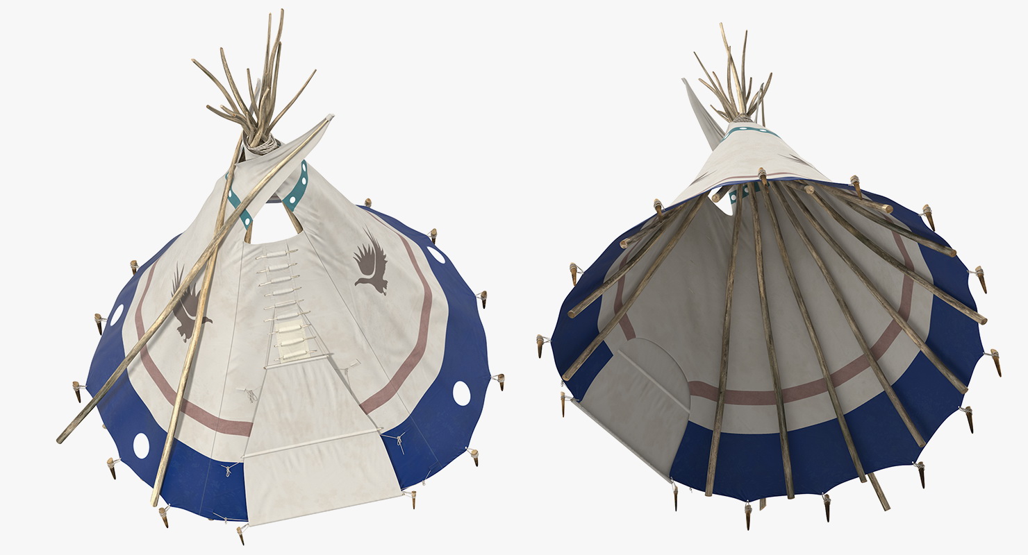 3D model Traditional Canvas Teepee
