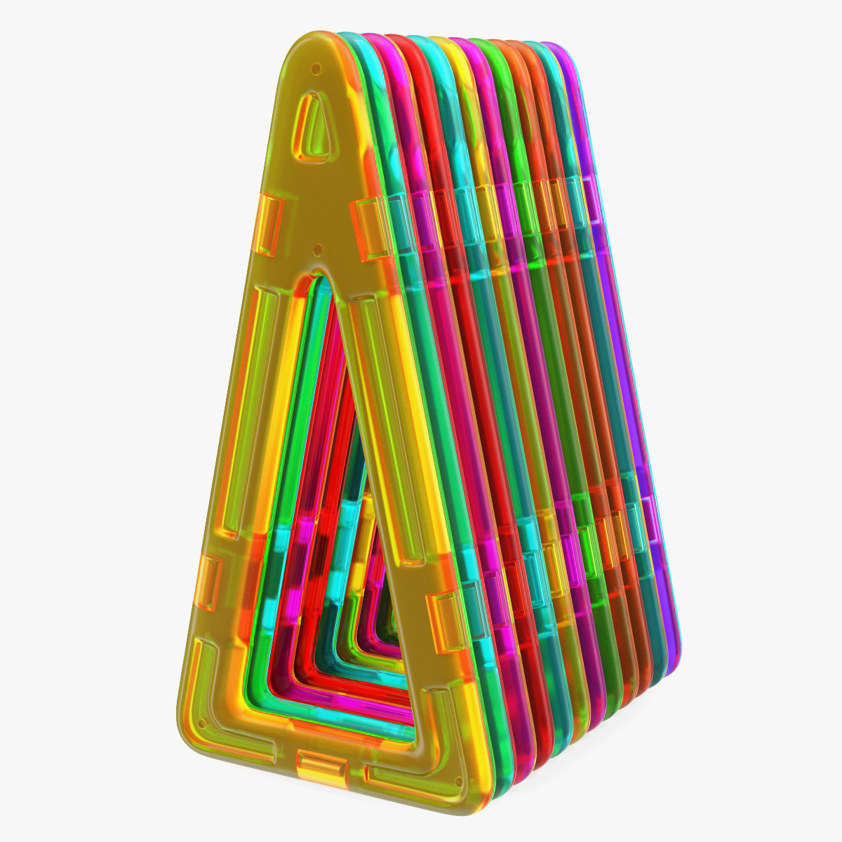 Magnetic Stretched Triangles 3D Models Set