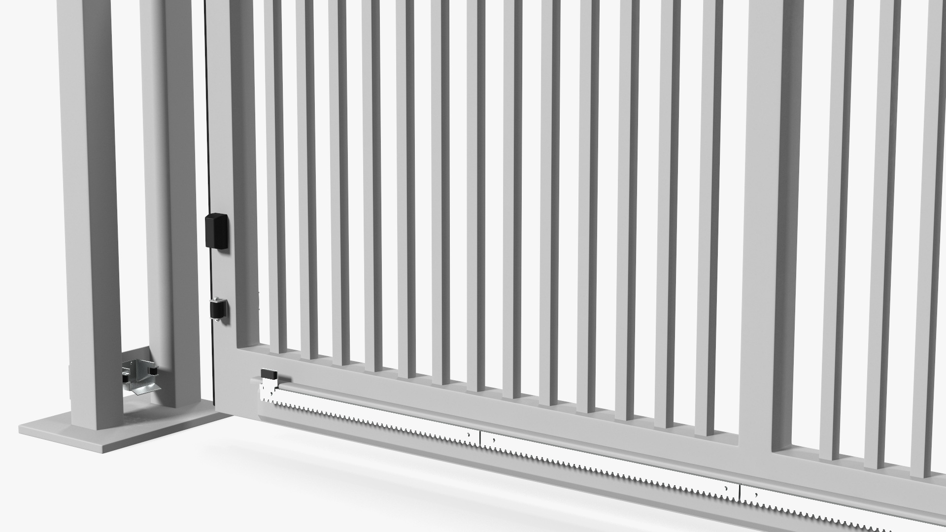 Industrial Sliding Gates Grey 3D model