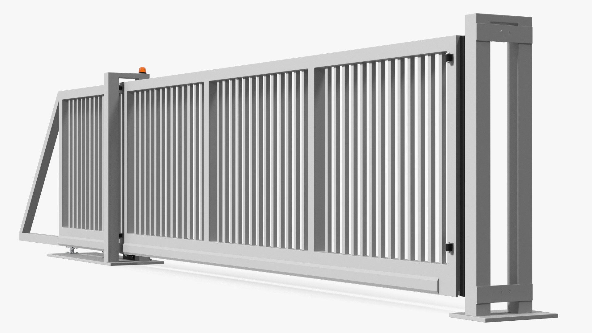 Industrial Sliding Gates Grey 3D model