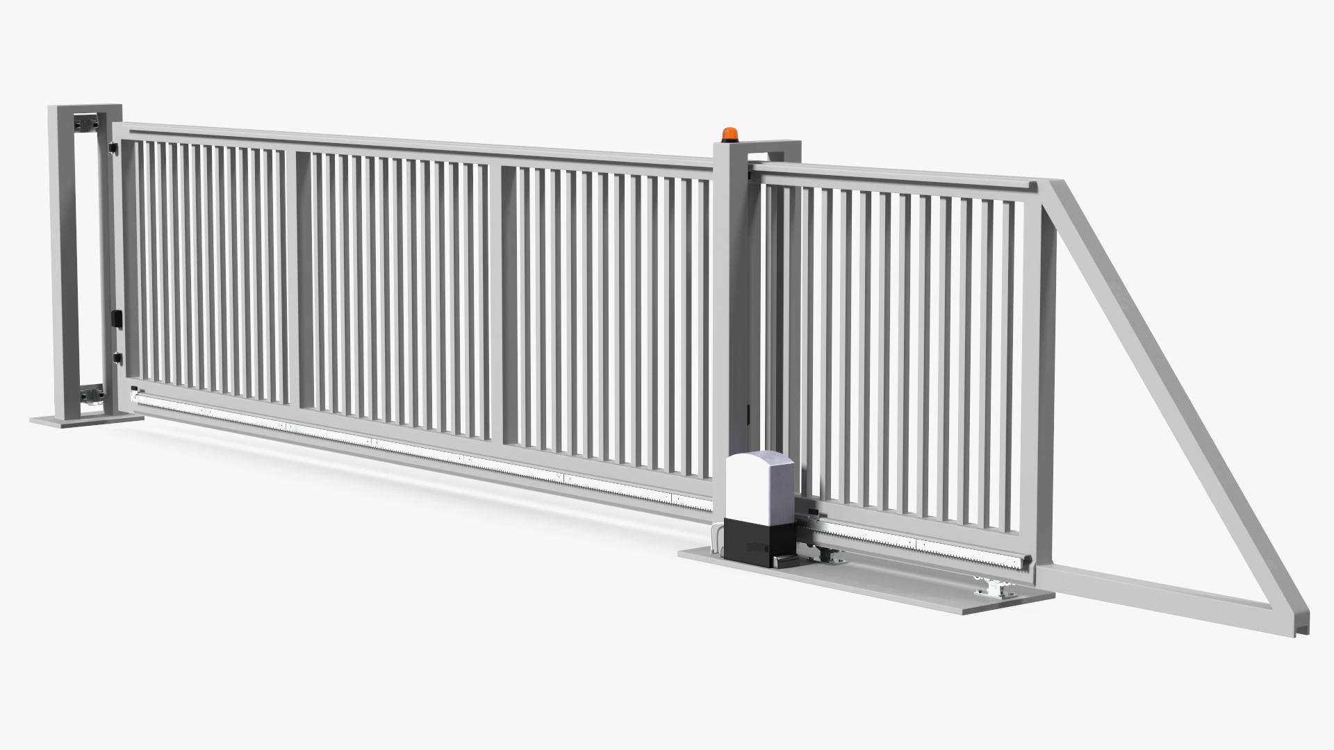 Industrial Sliding Gates Grey 3D model