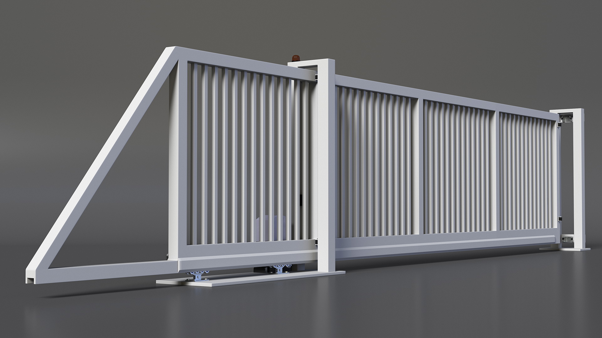 Industrial Sliding Gates Grey 3D model