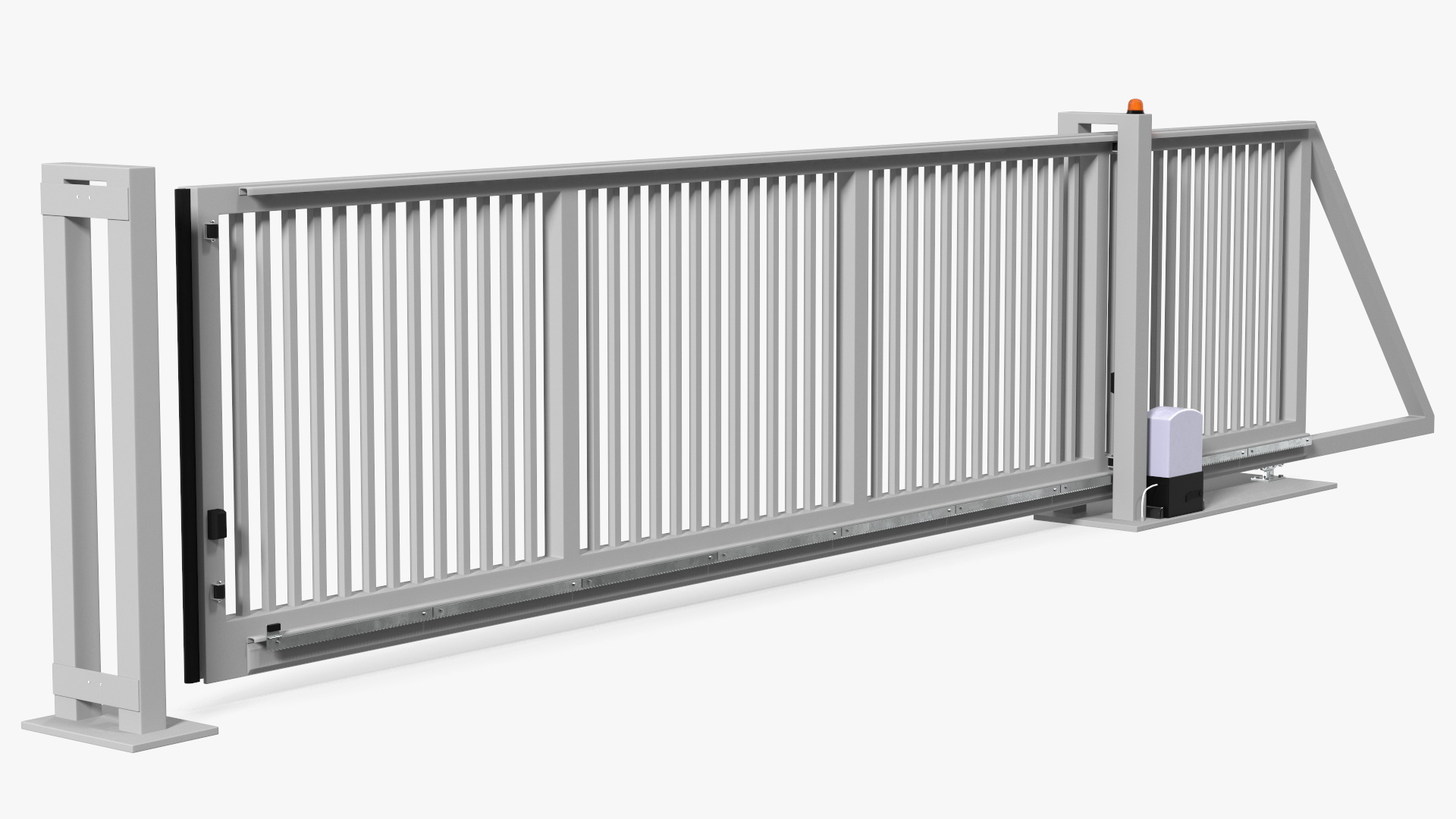Industrial Sliding Gates Grey 3D model
