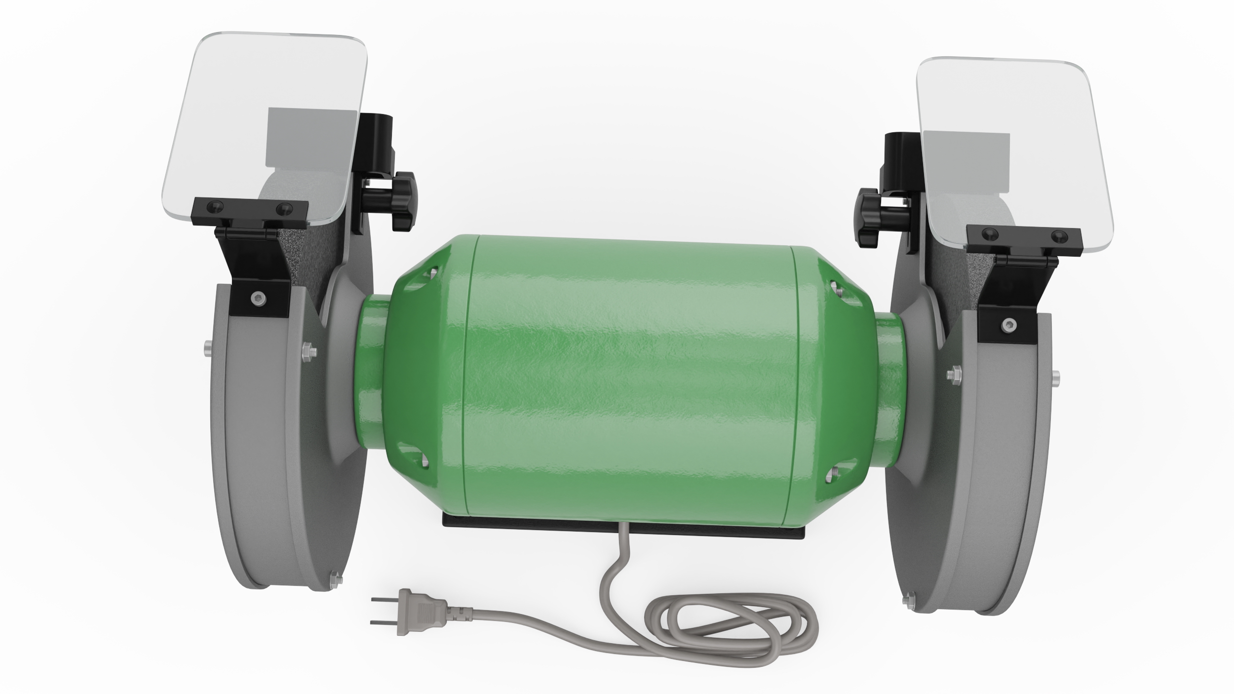 3D model Power Bench Grinder with Two Wheels