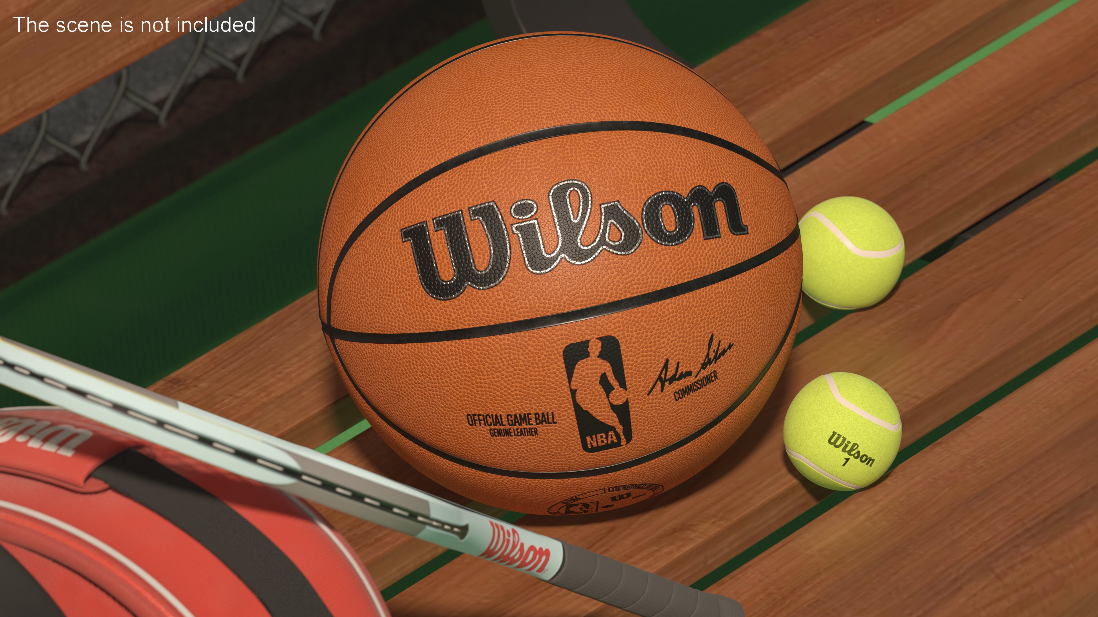 3D NBA Official Game Basketball Ball model