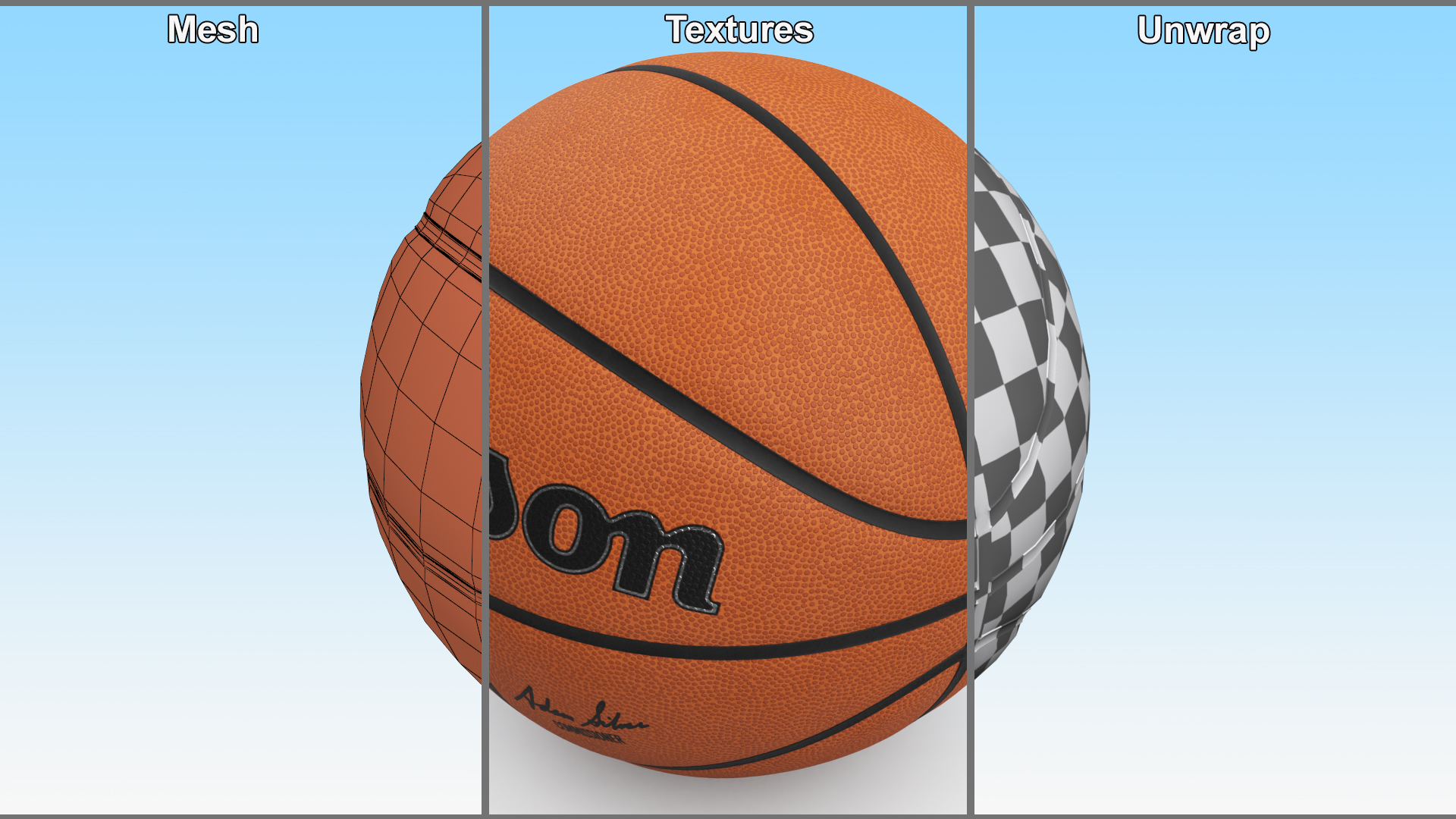 3D NBA Official Game Basketball Ball model