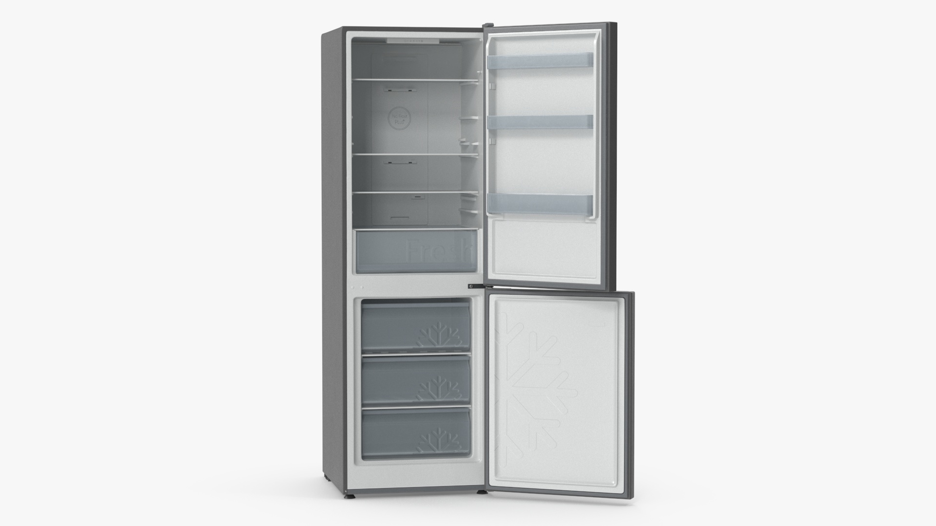 3D Open Fridge Full of Products model