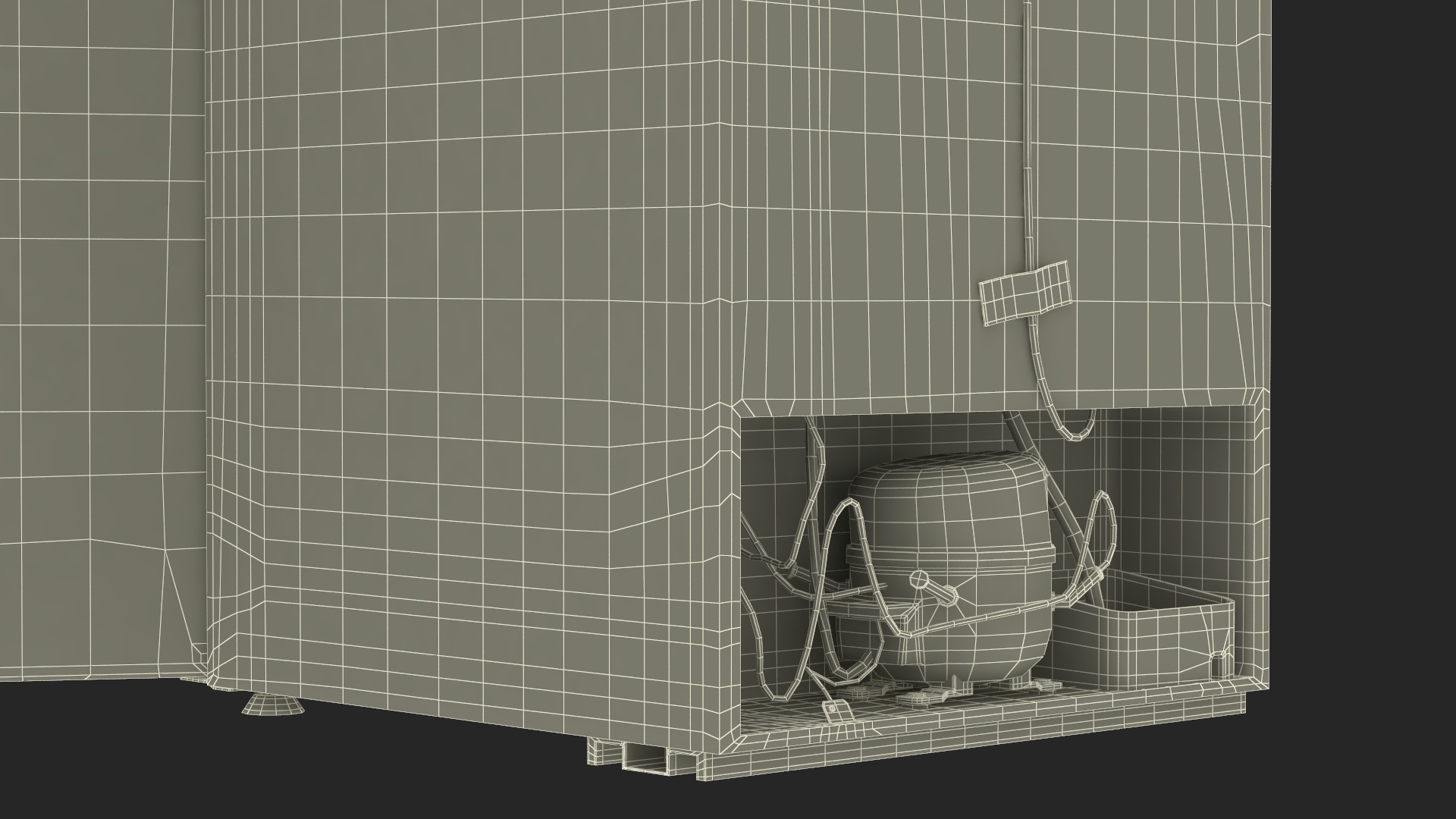 3D Open Fridge Full of Products model