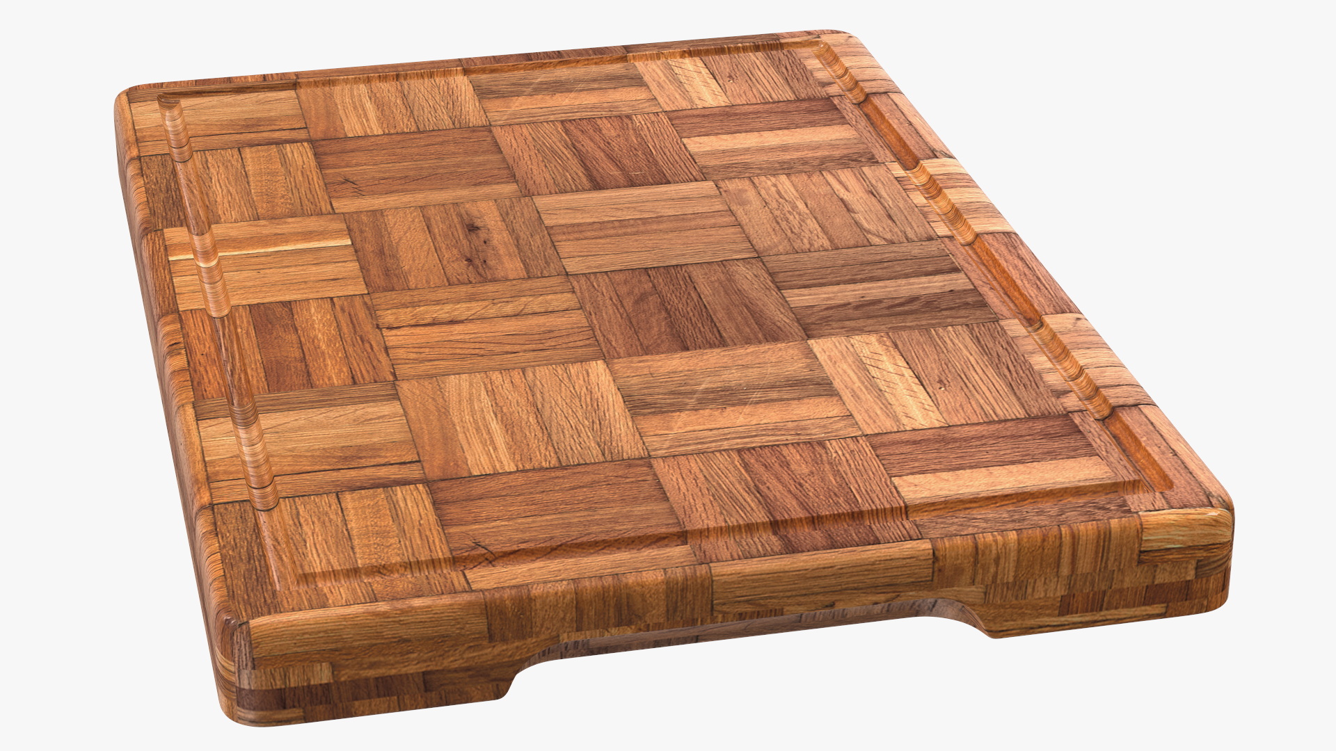 Small Bamboo Chopping Board Dark 3D