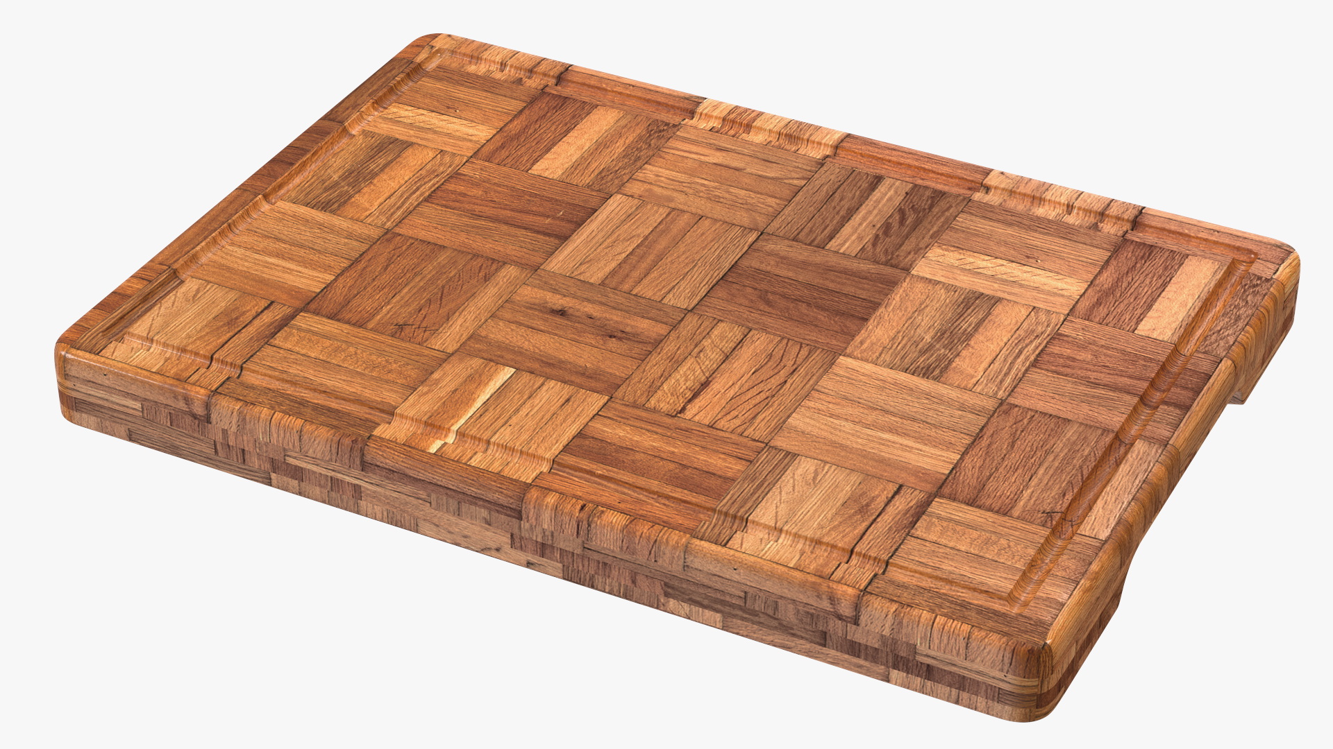 Small Bamboo Chopping Board Dark 3D
