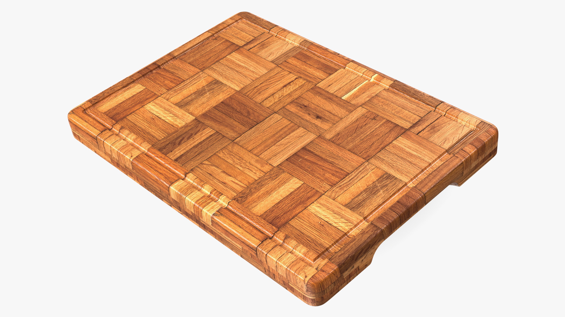 Small Bamboo Chopping Board Dark 3D