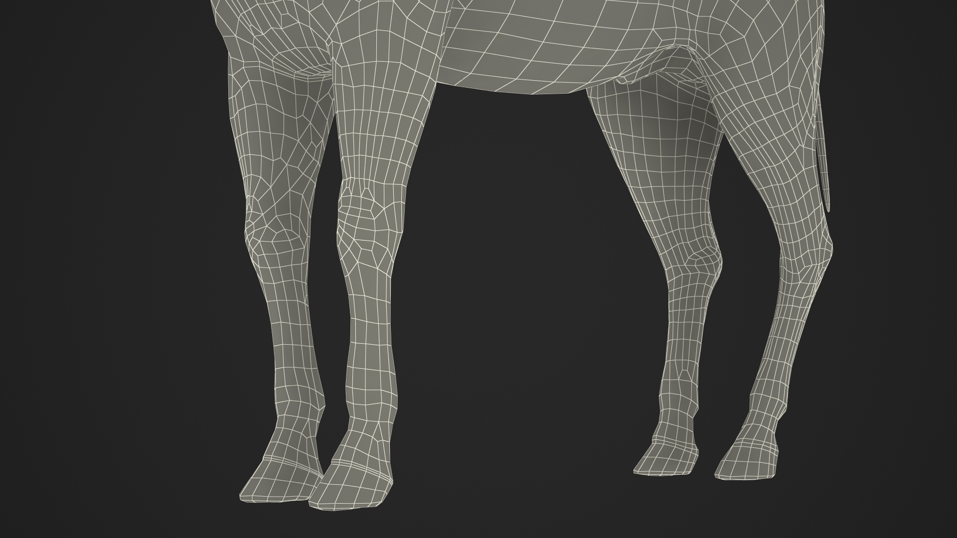 White Unicorn with Fur 3D