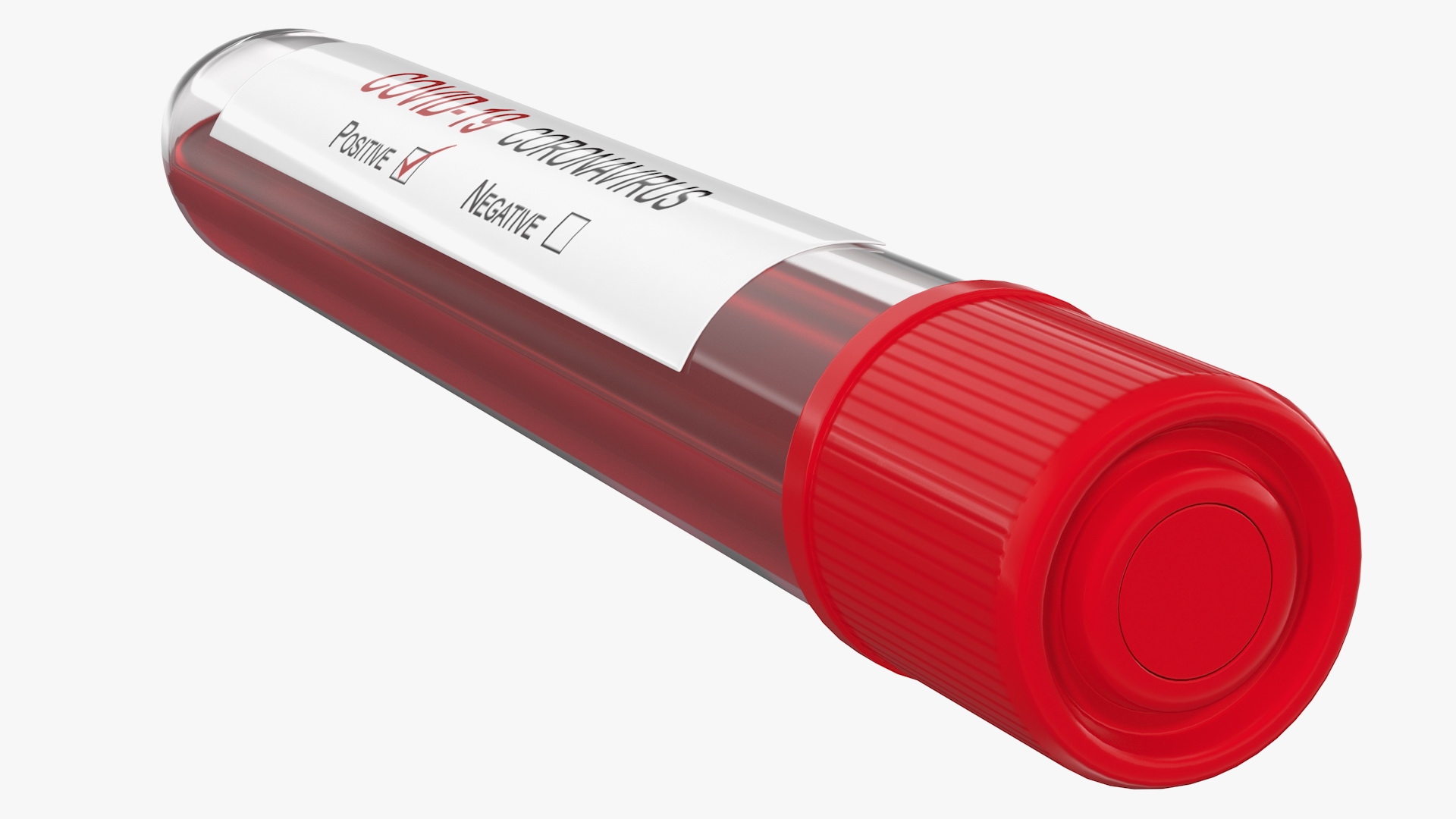 Positive Coronavirus Covid-19 Test 3D model