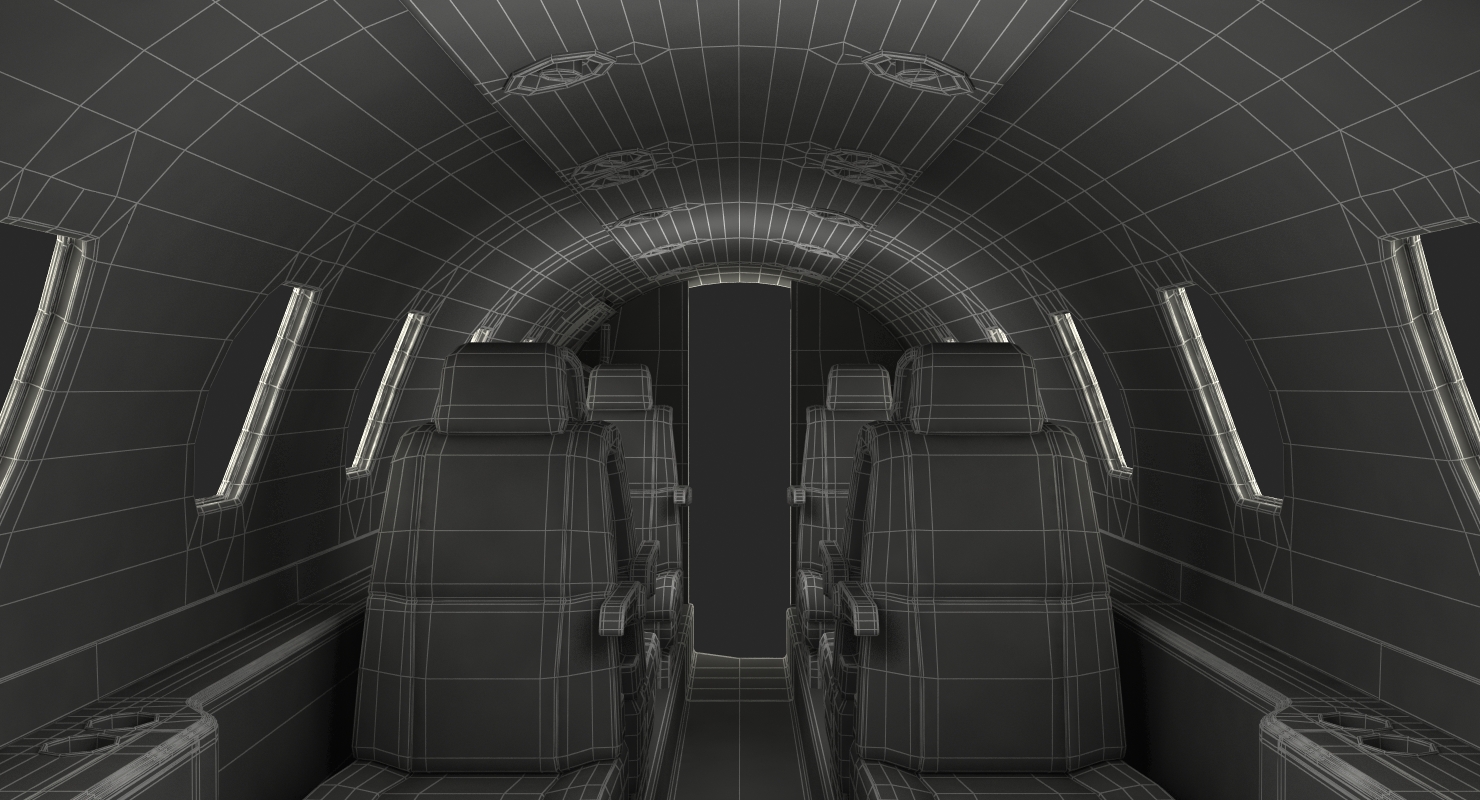 3D Business Jet Interior