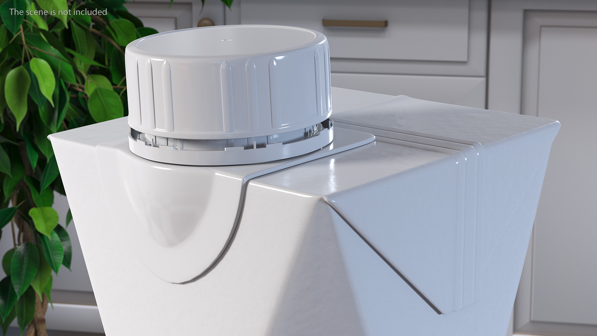 Beveled Edge Small Aseptic Carton with Cap 3D
