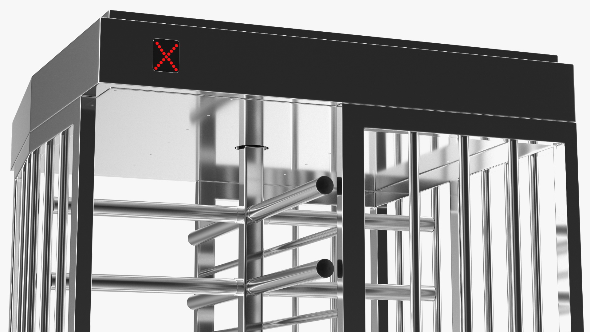 Stainless Steel Security Turnstile 3D model