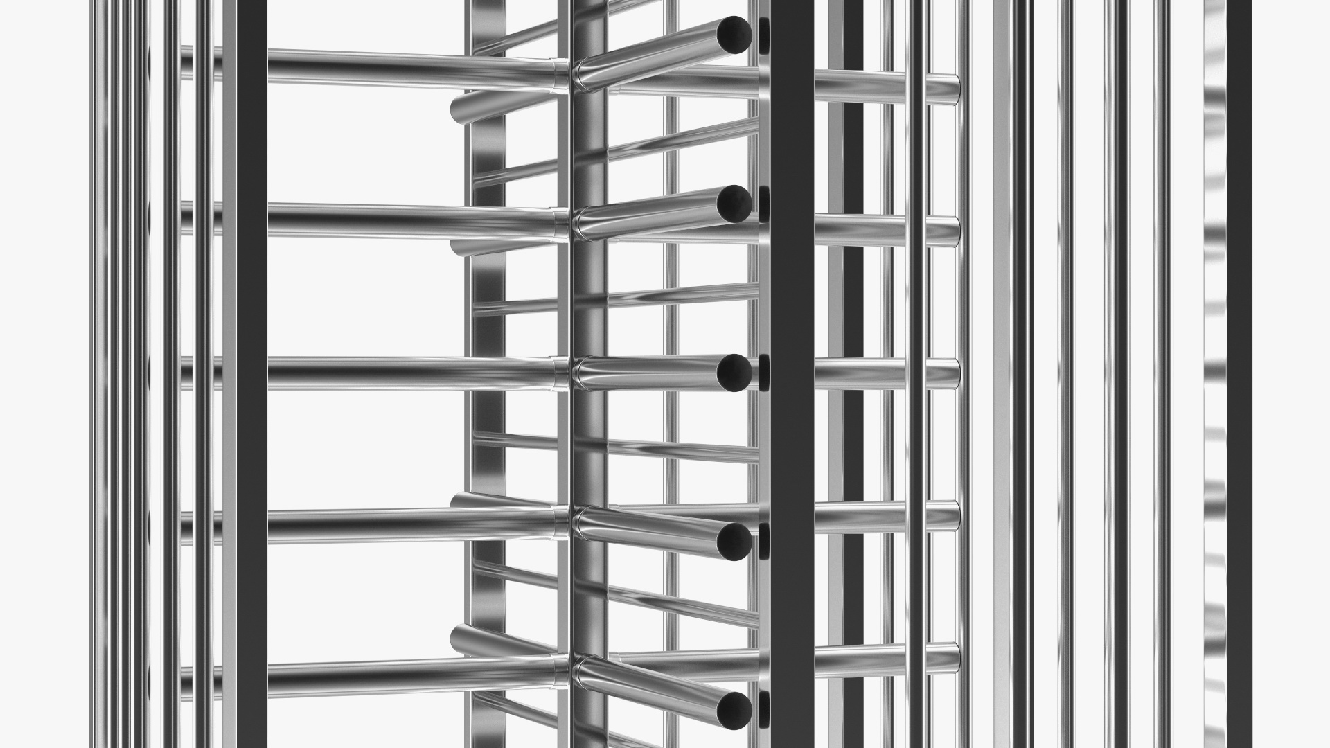 Stainless Steel Security Turnstile 3D model