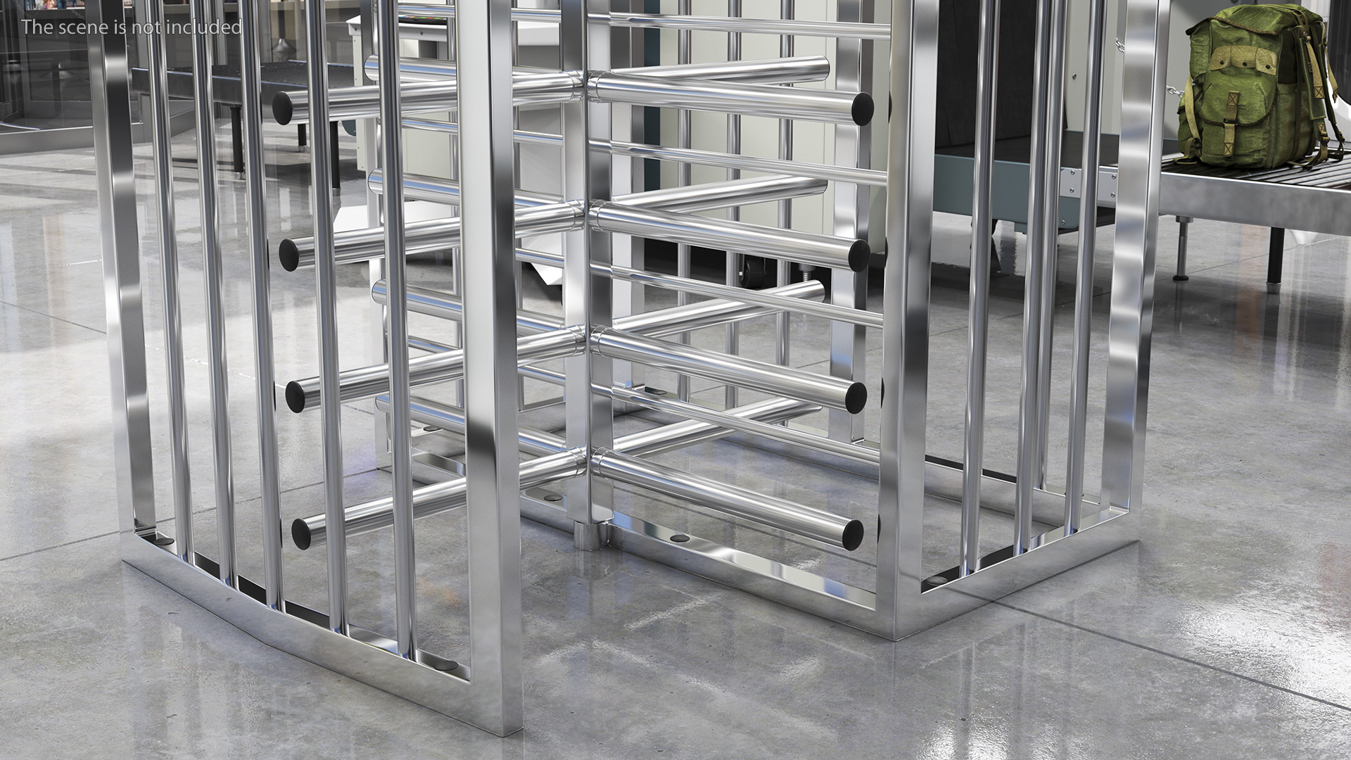 Stainless Steel Security Turnstile 3D model