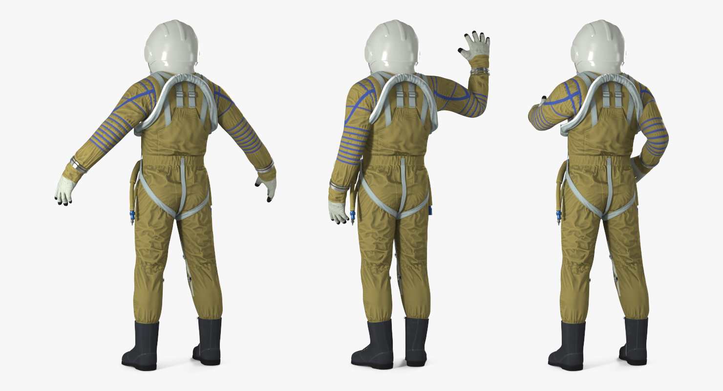 3D Space Suit Strizh with SK 1 Helmet Rigged