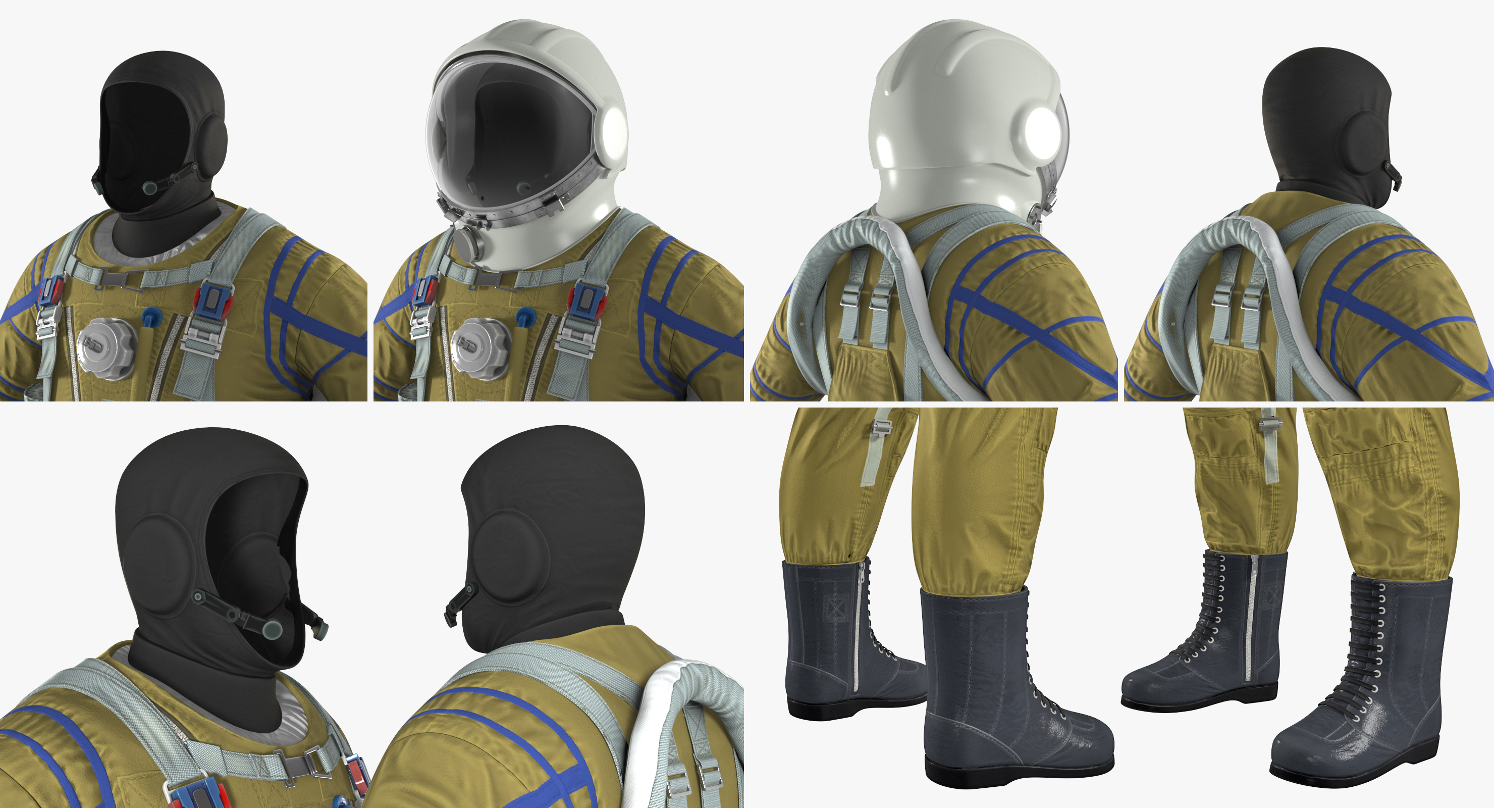 3D Space Suit Strizh with SK 1 Helmet Rigged