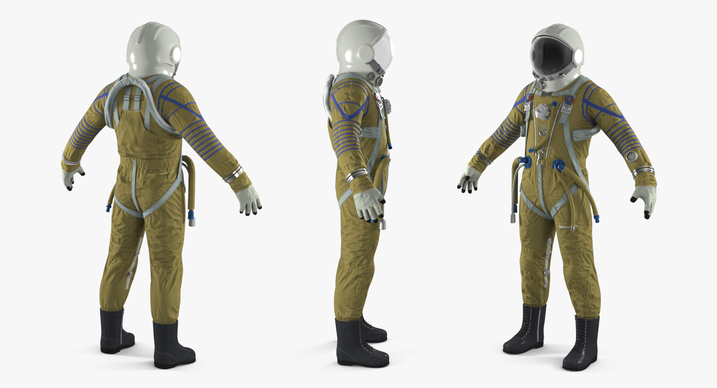 3D Space Suit Strizh with SK 1 Helmet Rigged