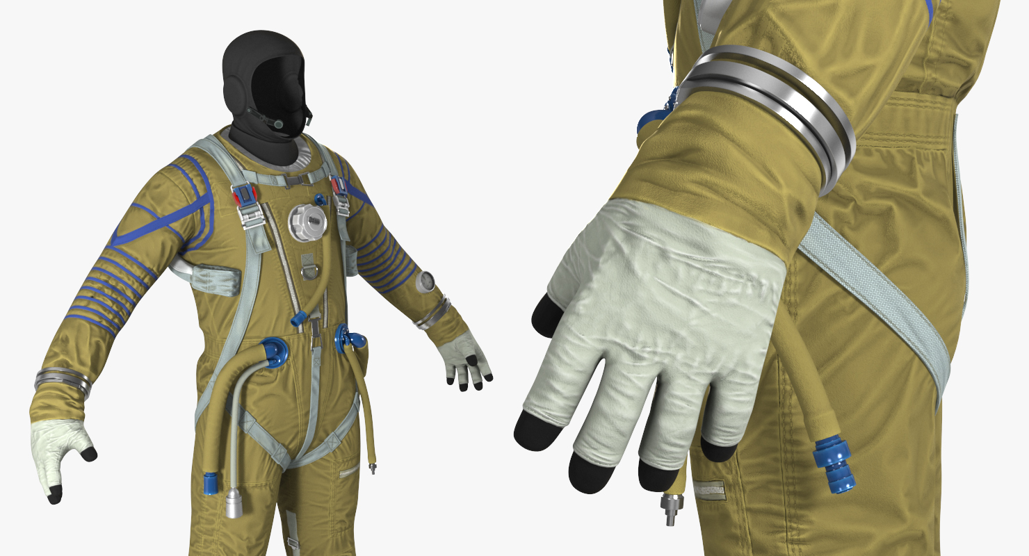 3D Space Suit Strizh with SK 1 Helmet Rigged