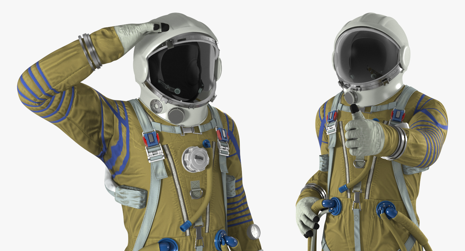 3D Space Suit Strizh with SK 1 Helmet Rigged