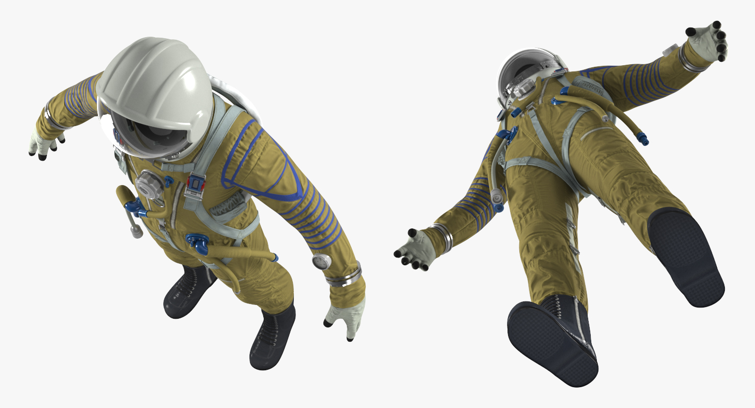 3D Space Suit Strizh with SK 1 Helmet Rigged
