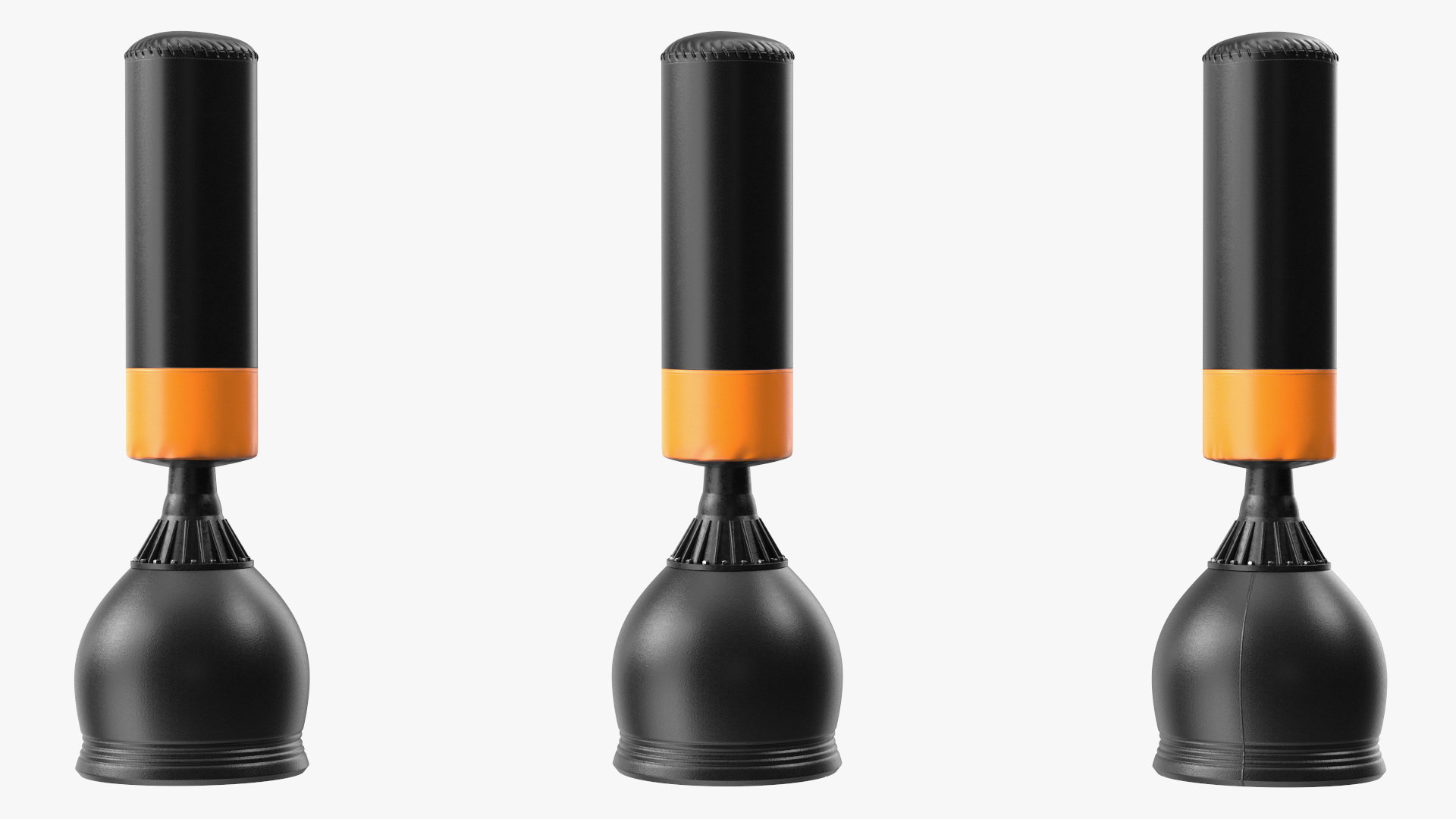 Free Standing Punch Bag Black 3D model