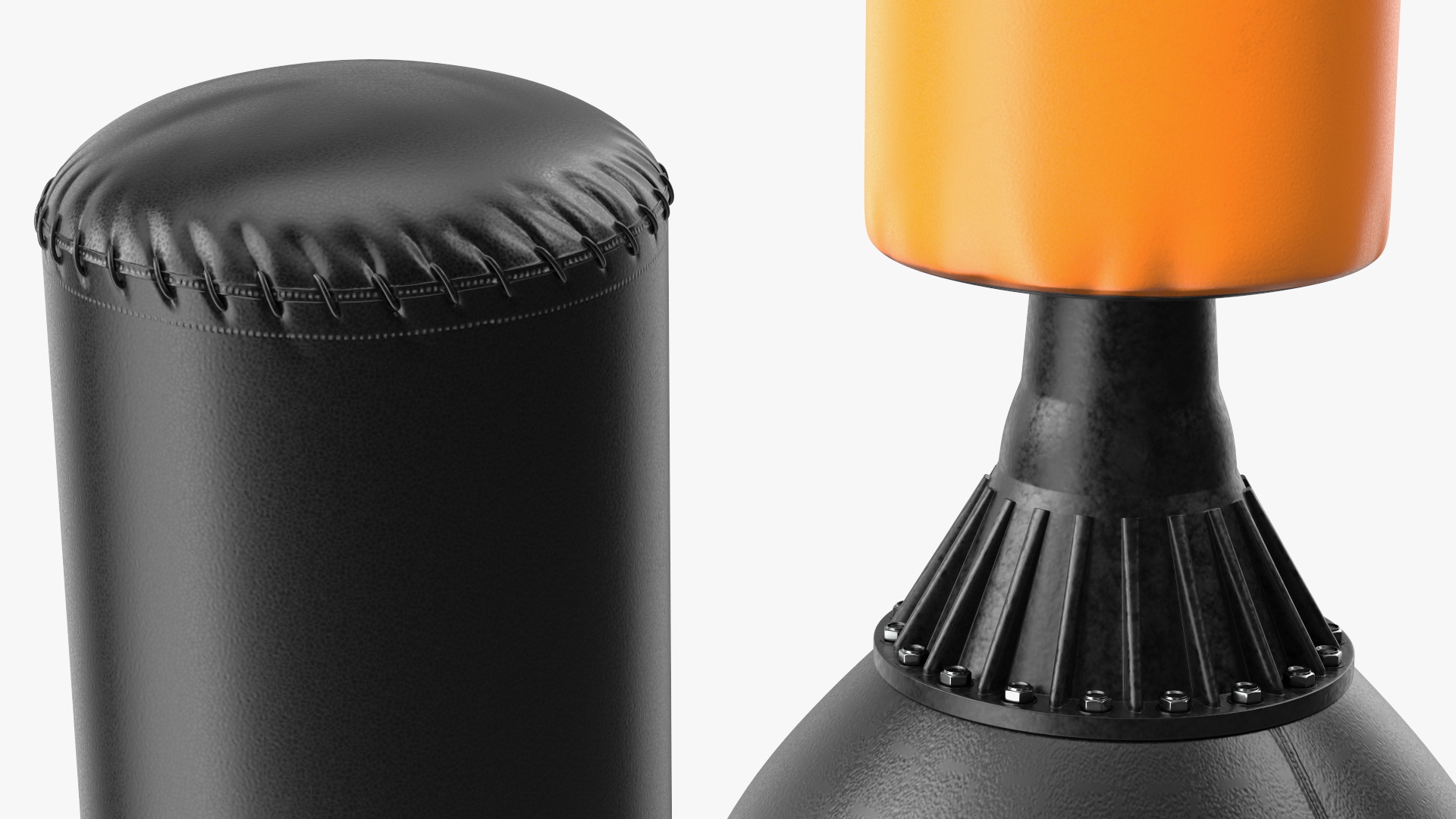 Free Standing Punch Bag Black 3D model