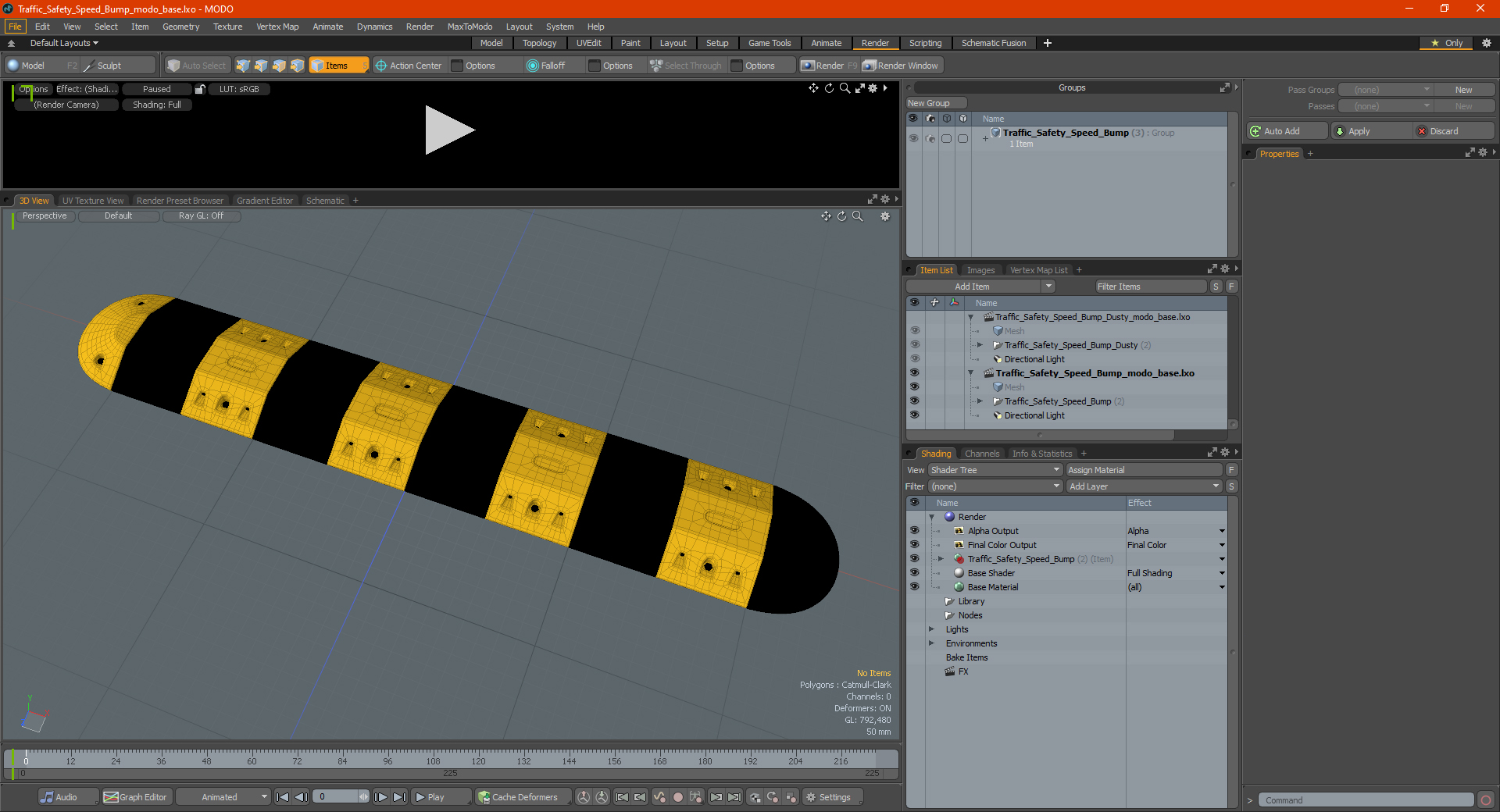 3D model Traffic Safety Speed Bump