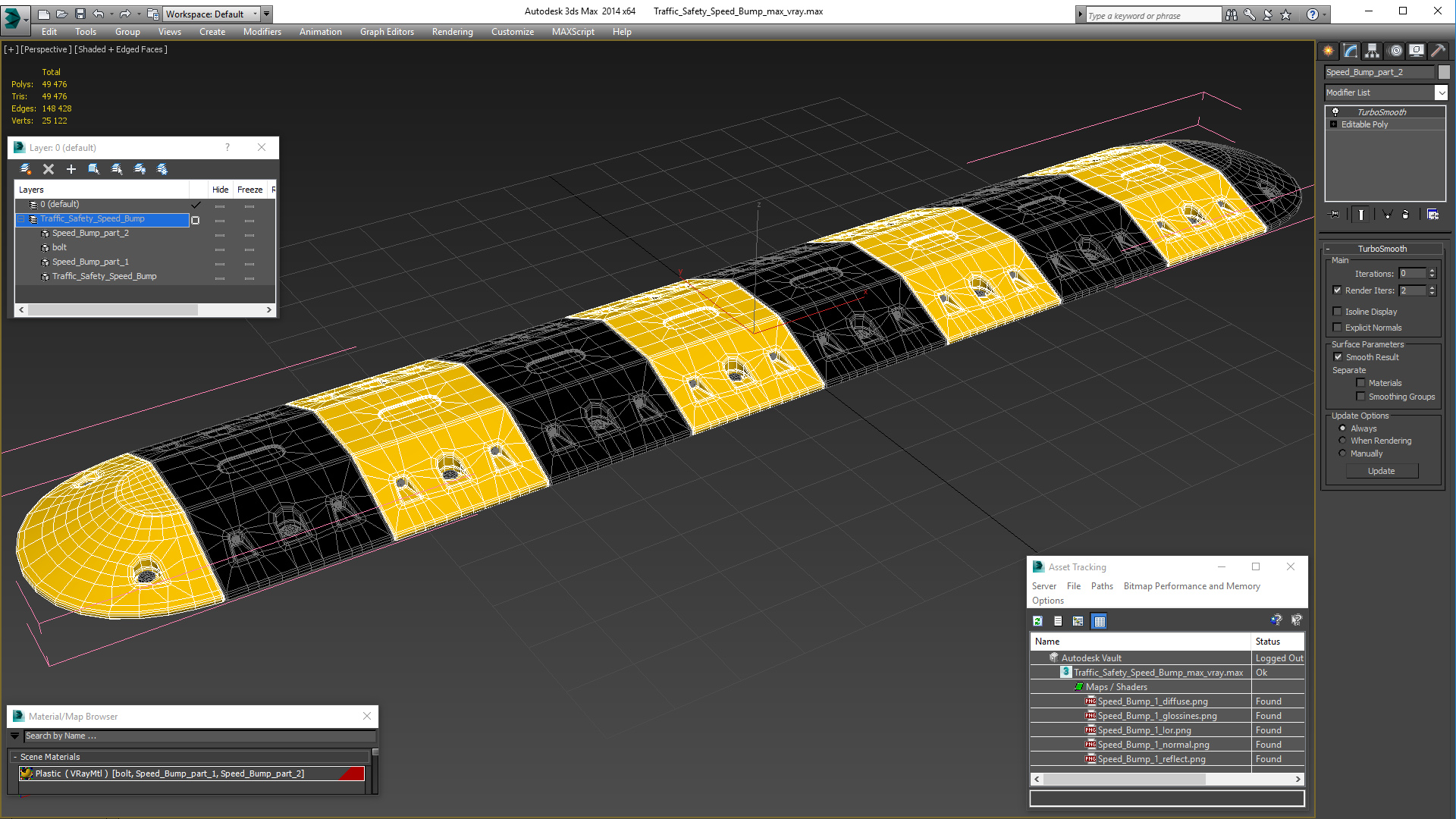 3D model Traffic Safety Speed Bump