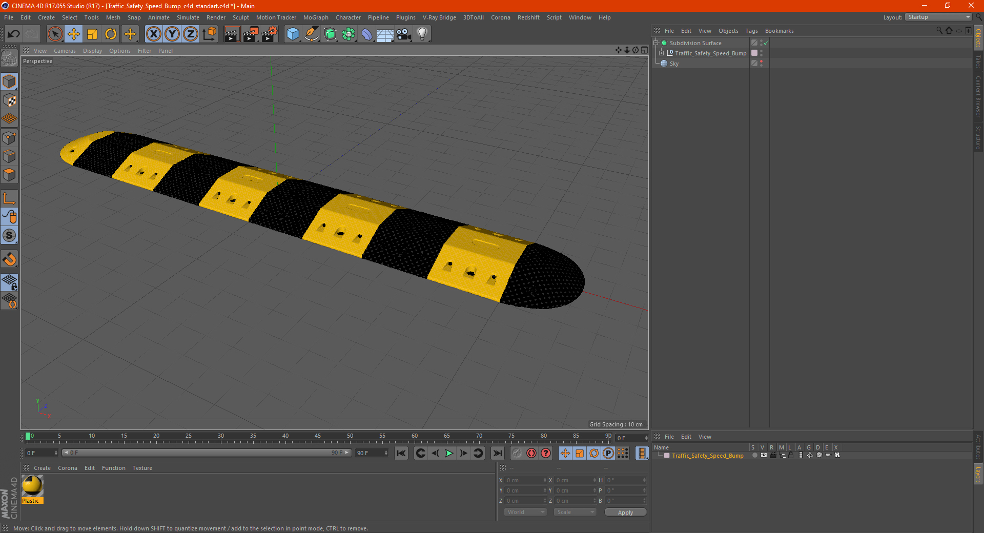 3D model Traffic Safety Speed Bump