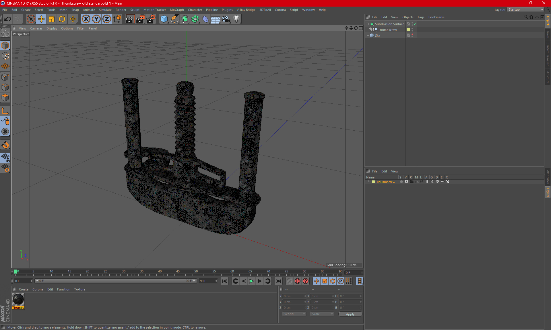3D model Thumbscrew