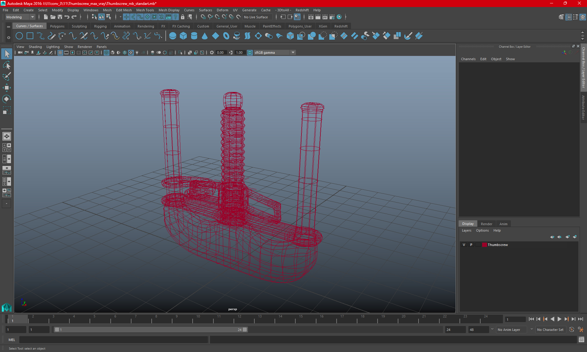 3D model Thumbscrew