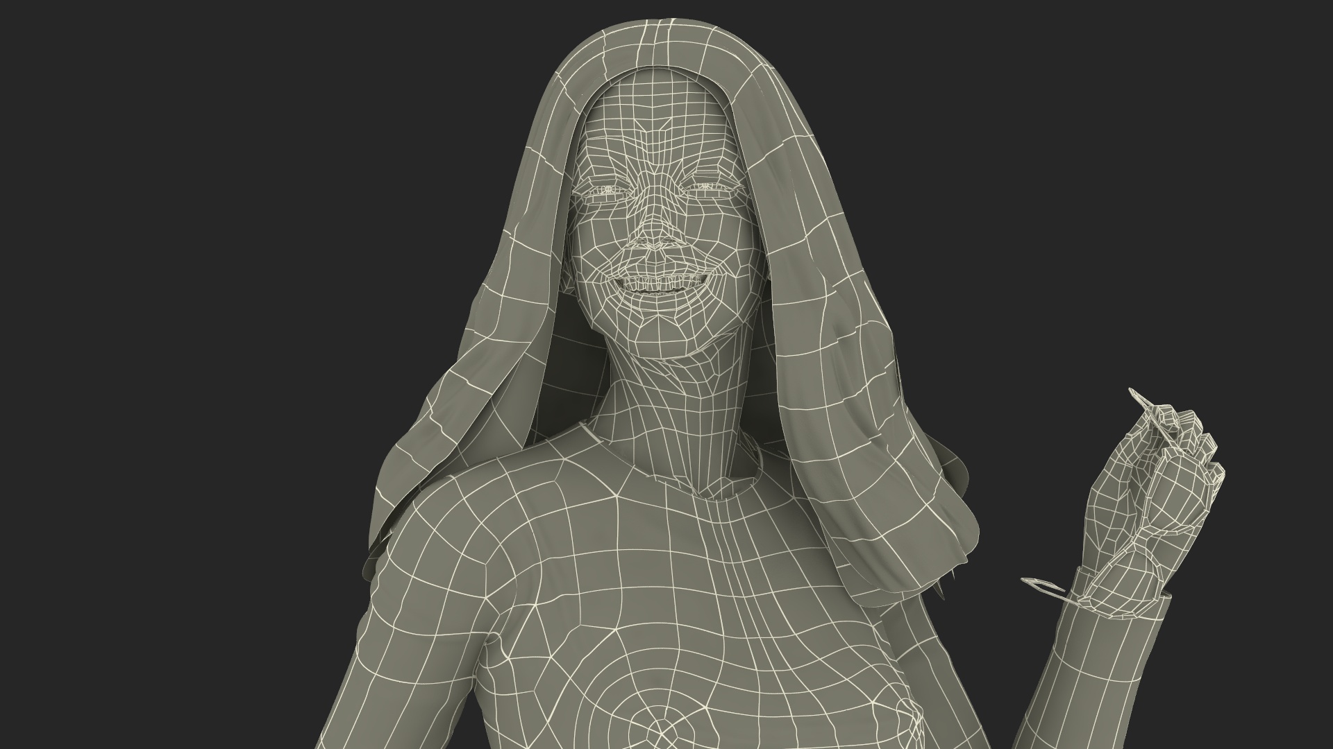 3D Fashionable European Female with Handbag Rigged for Maya