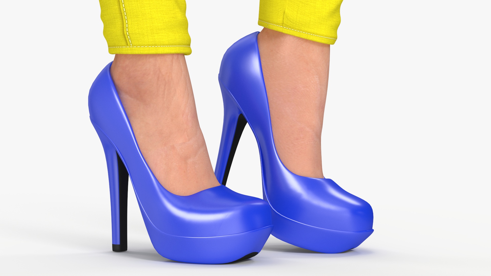 3D Fashionable European Female with Handbag Rigged for Maya