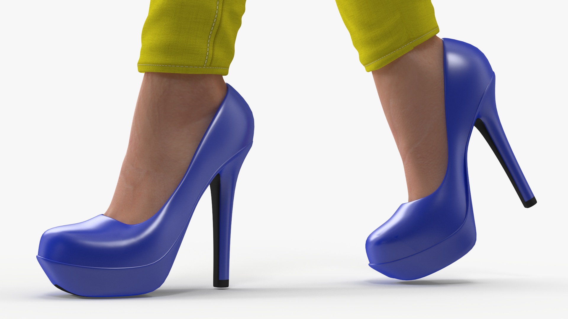 3D Fashionable European Female with Handbag Rigged for Maya