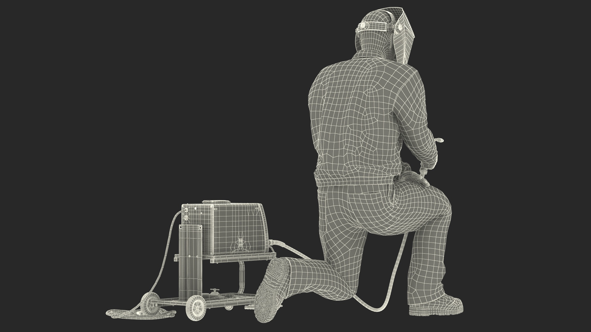 Welder with Welding Machine 3D