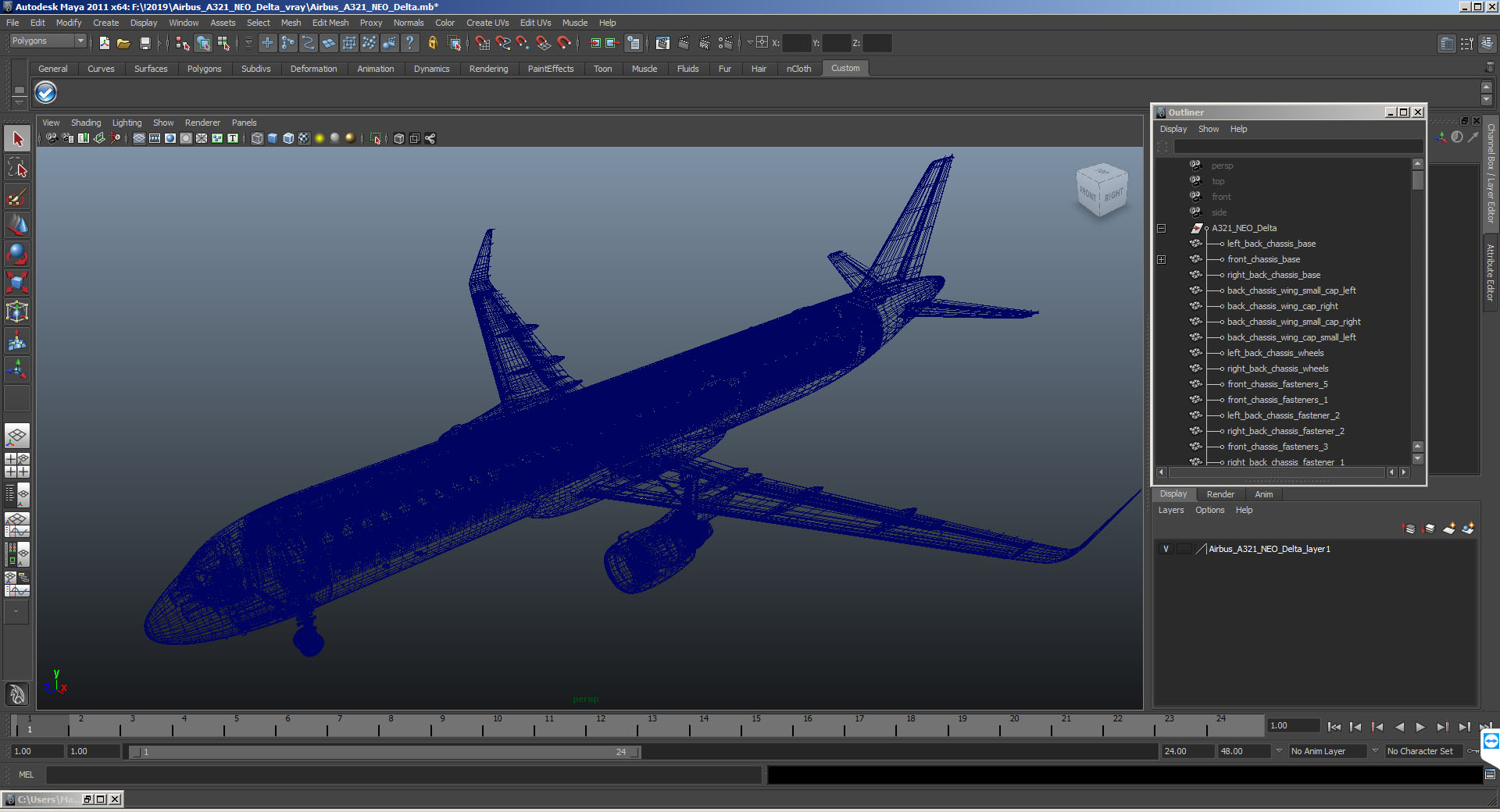3D Airbus A321 NEO Delta
