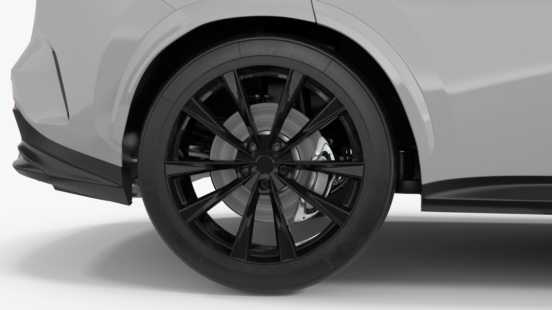 3D Hybrid SUV Car White Rigged for Maya