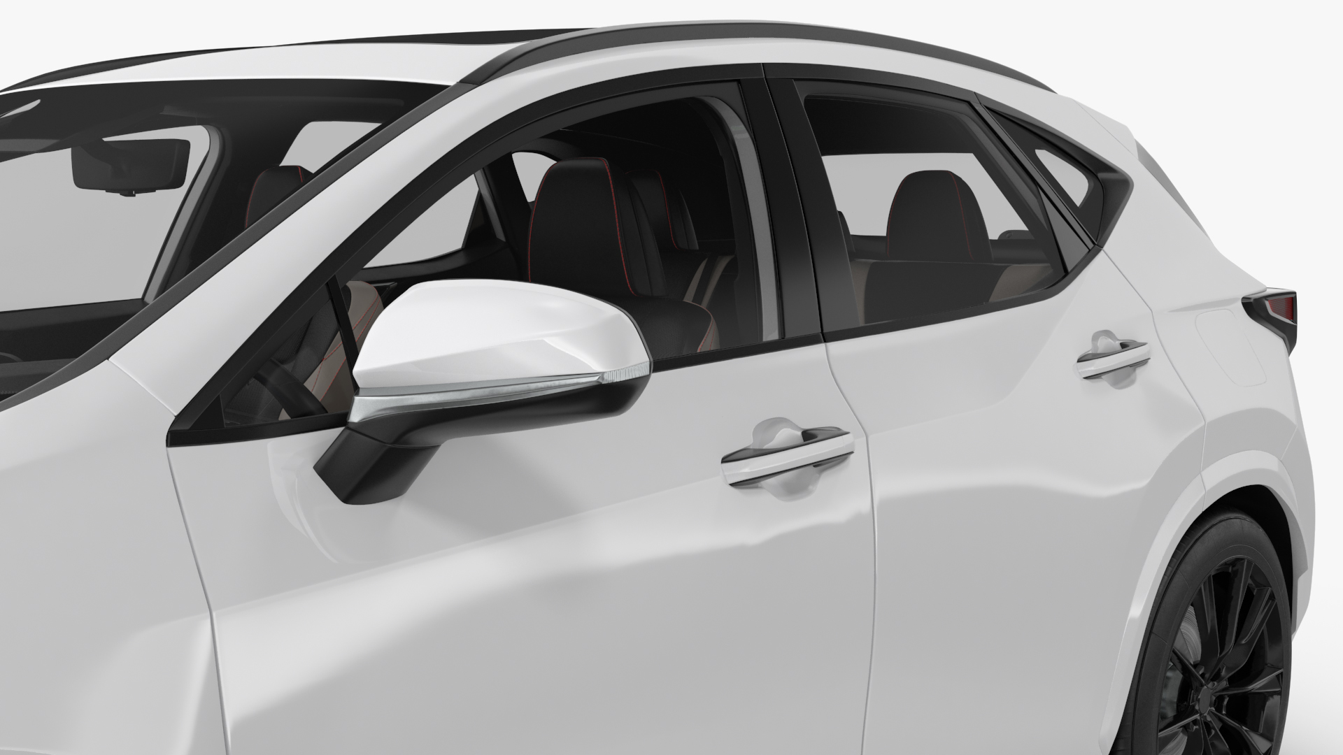 3D Hybrid SUV Car White Rigged for Maya