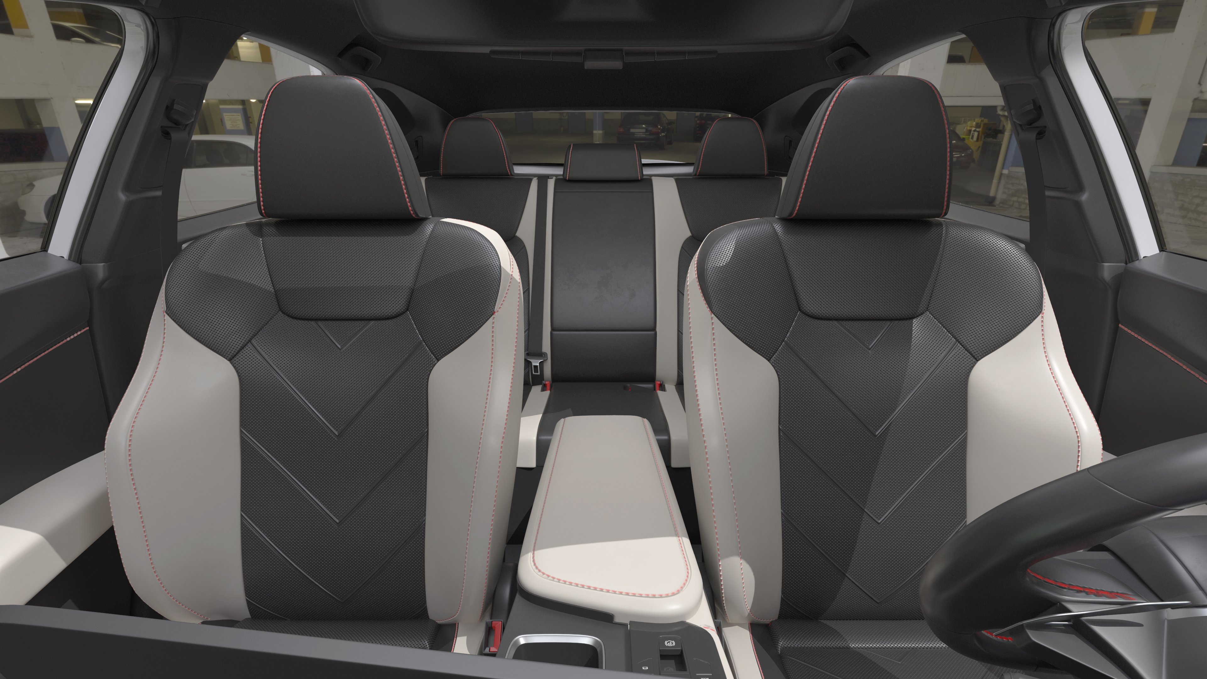 3D Hybrid SUV Car White Rigged for Maya
