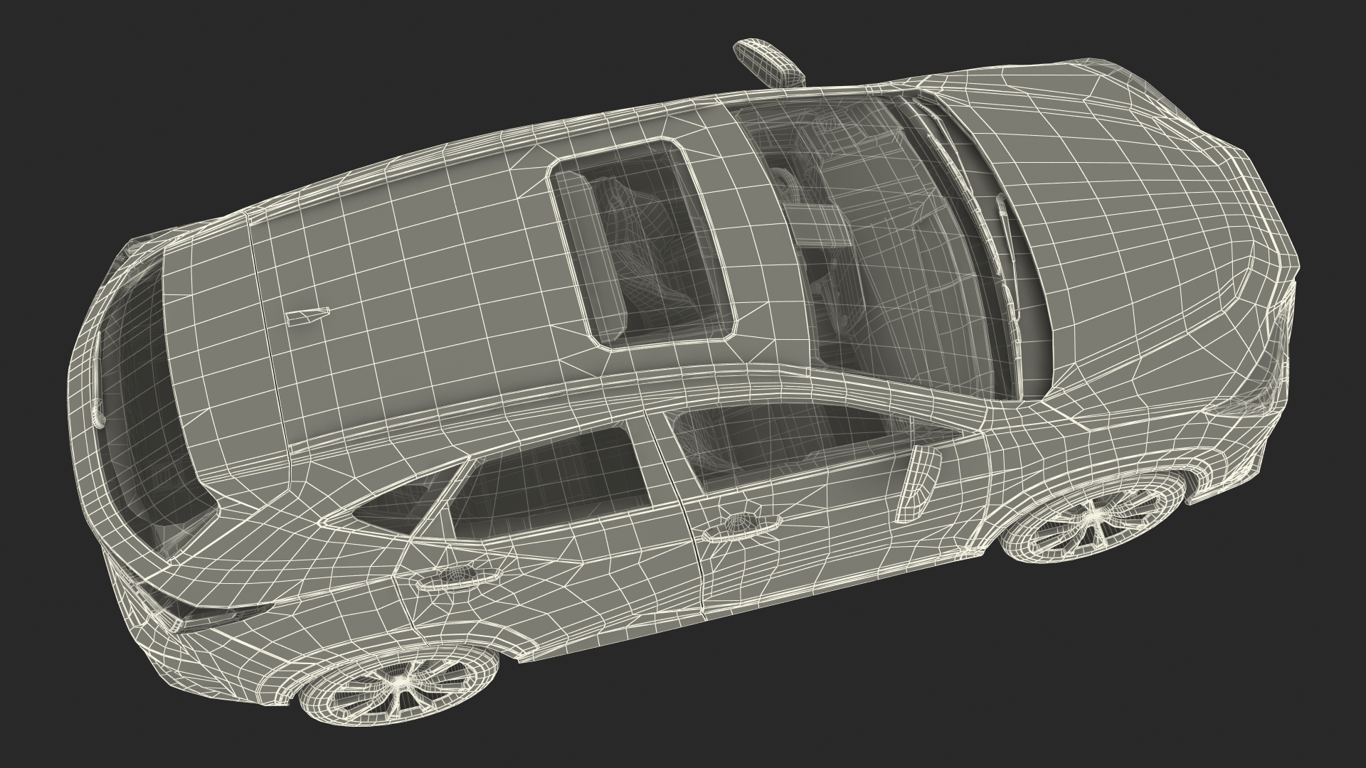 3D Hybrid SUV Car White Rigged for Maya