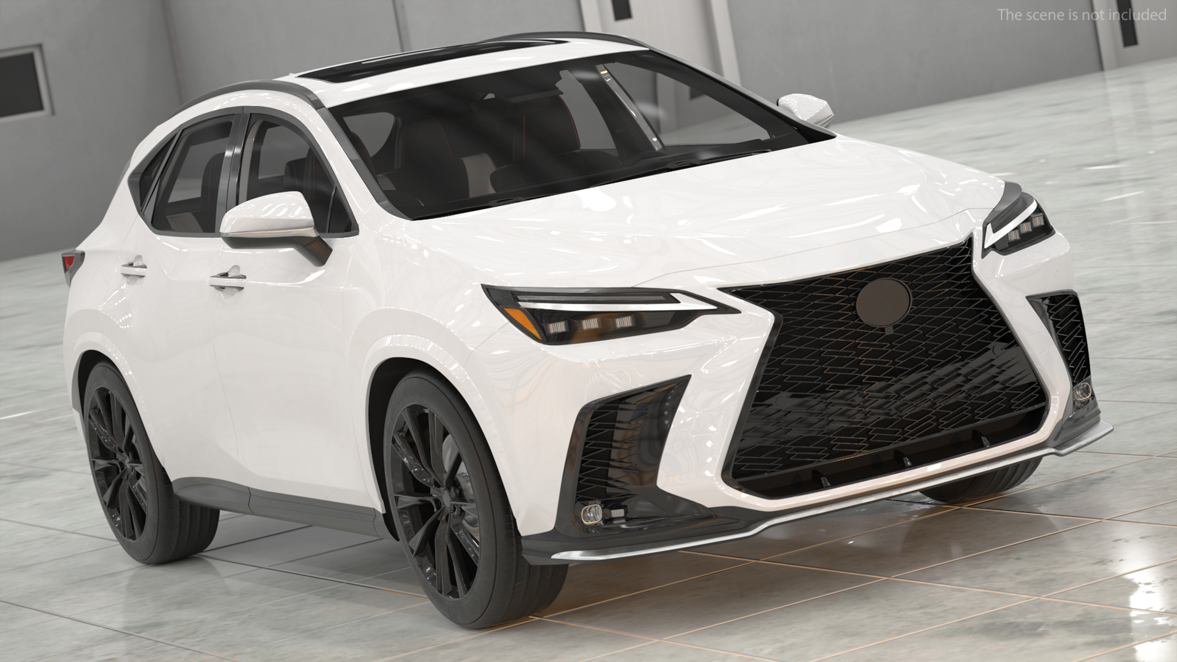 3D Hybrid SUV Car White Rigged for Maya